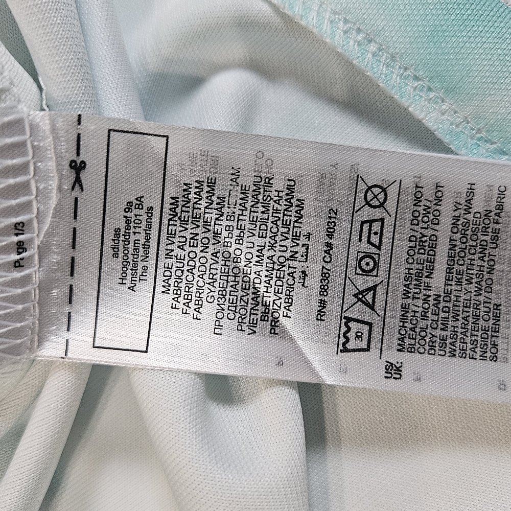 Adidas Womens Windbreaker XS Aqua‎ Tie-Dye Full Zip - Picture 5 of 6